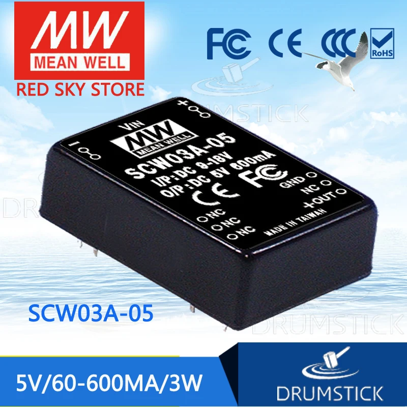 Процветание MEAN WELL SCW03 3W meanwell 5V0.6A 12V0.25A 15V0.2A Стандартный одиночный выходной
