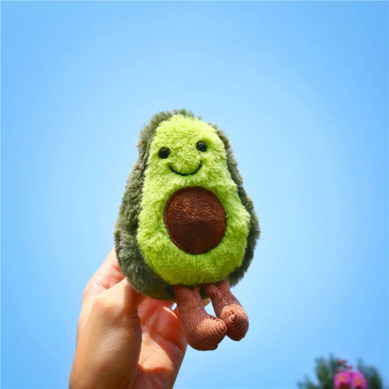 Avocado Plush Toy Cartoon Fruits Stuffed Toy Soft Mini Kawaii Plush Keychain Doll Toy For Girls Boys Doll Pendant Christmas Gift