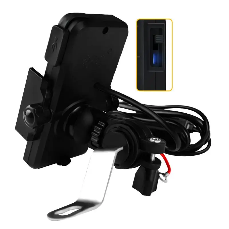 Водонепроницаемый DC 12 V-120 V мотоцикл E-bike Беспроводная зарядка для телефона держатель
