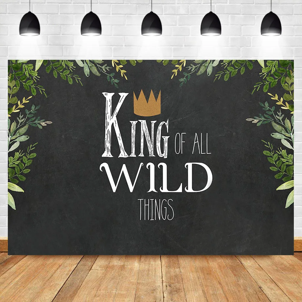 NeoBack King of All Wild Things Baby Shower фон для детской доски вечеринки в честь Дня рождения