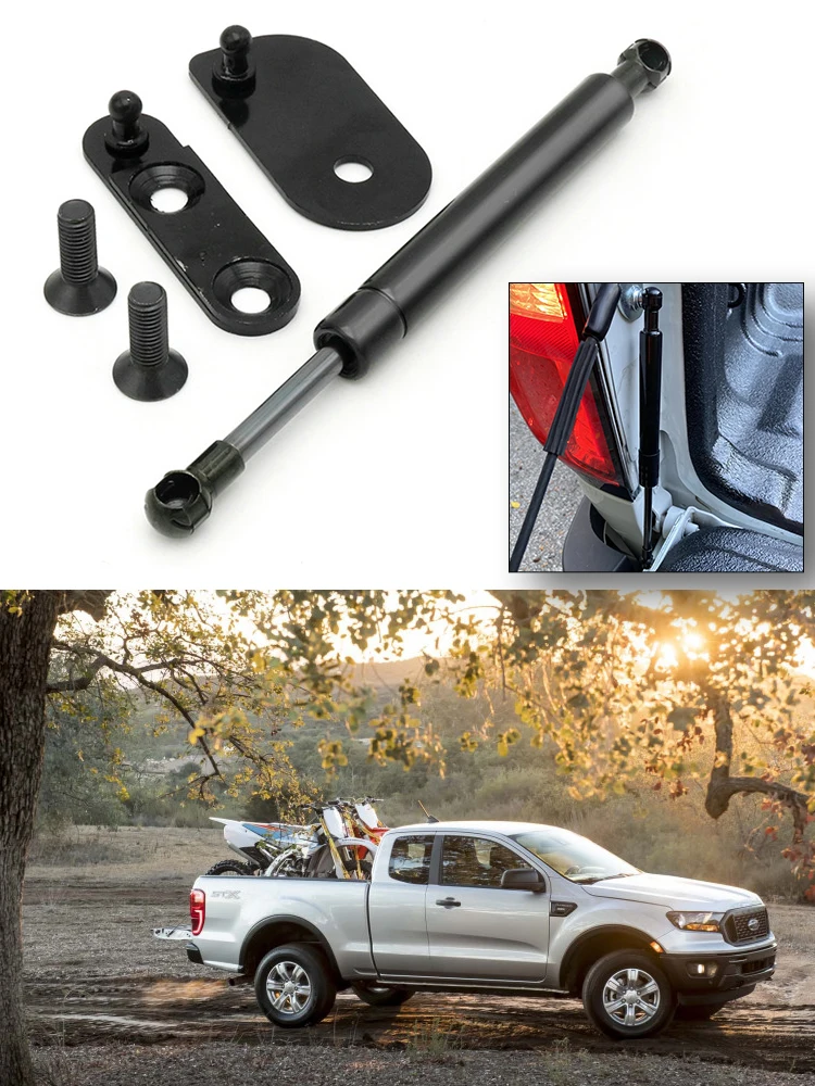 Universal For Ford Ranger 2019 2020 Black Steel Tailgate Spring Supported Shock Absorber Damper