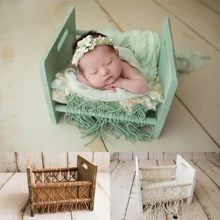 Кисточка позирует деревянная кровать для новорожденных реквизит для фотосъемки фото flocati для студийной съемки аксессуары для детской фотосессии корзины