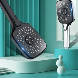 Shower Head 4 Modes Rainfall SPA ShowerHead Bathroom Accessories Spray Nozzle Pressurization Water Saving ABS Bathing Sprinkler
