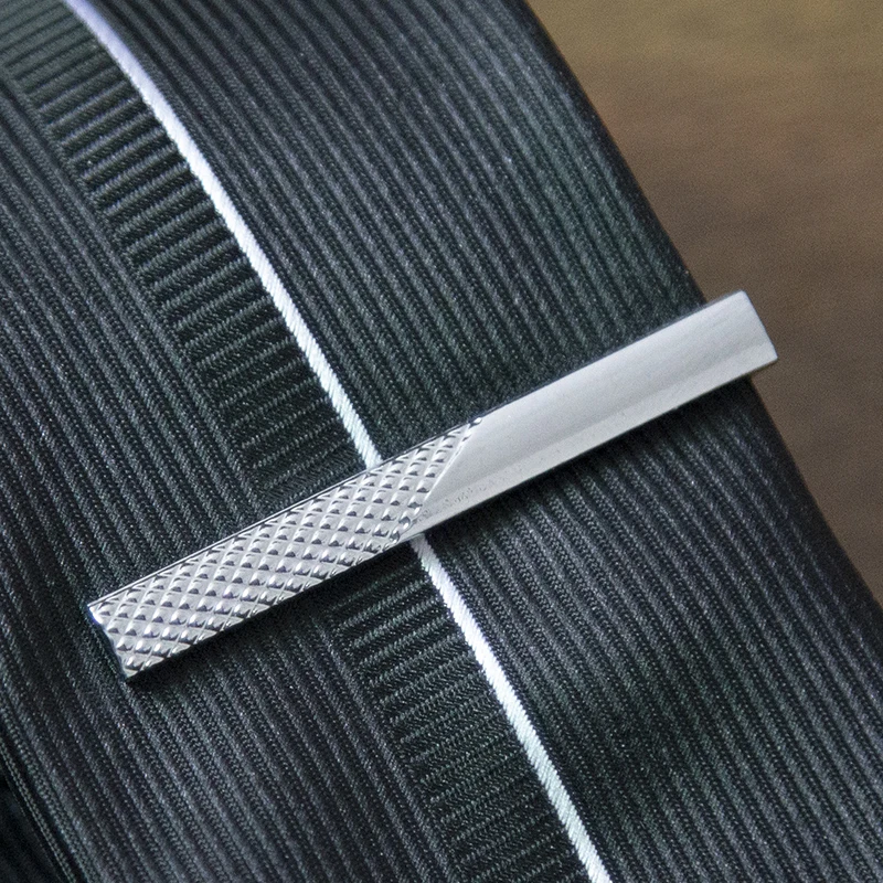 Tie Clip Bright Chrome Stainless Steel Jewelry Necktie Clips Pin Clasp Clamp Wedding Charm Creative Gifts Tie Clip for Men