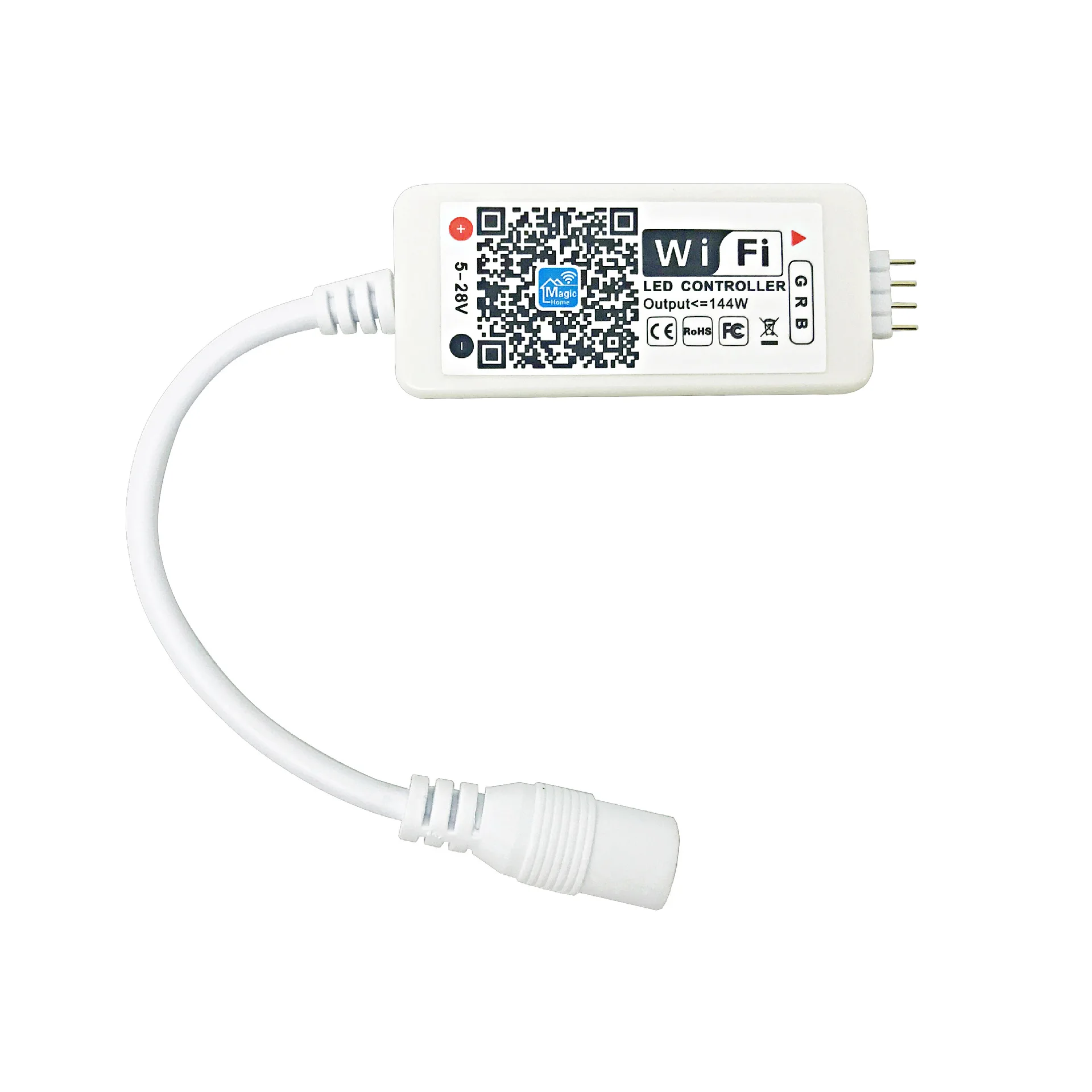 

DC 5V-28V MINI WIFI RGB/RGBW LED strip controller Music controller by smartphone control music magic home 16 million colors