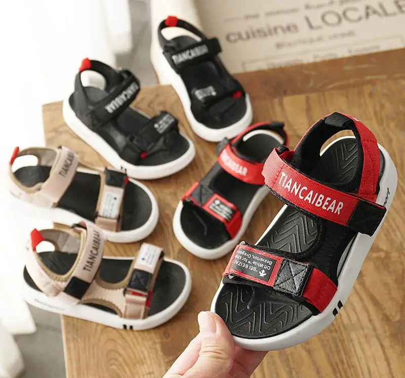 Новинка 2020 года Летняя детская обувь Брендовые сандалии с закрытым носком для