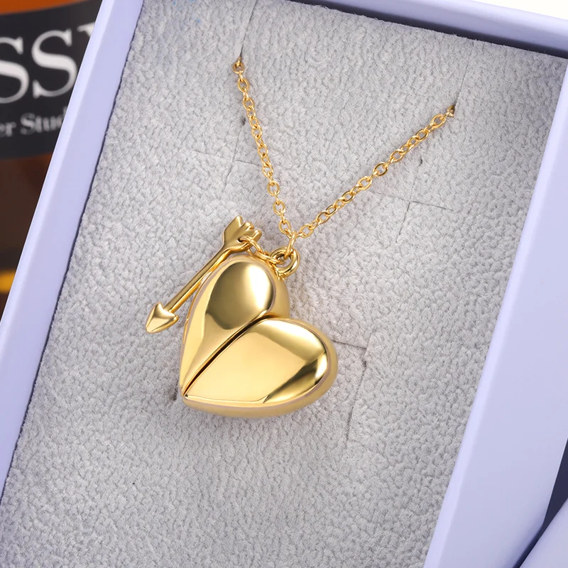 Gold Color Love Heart Shaped Cupid's 