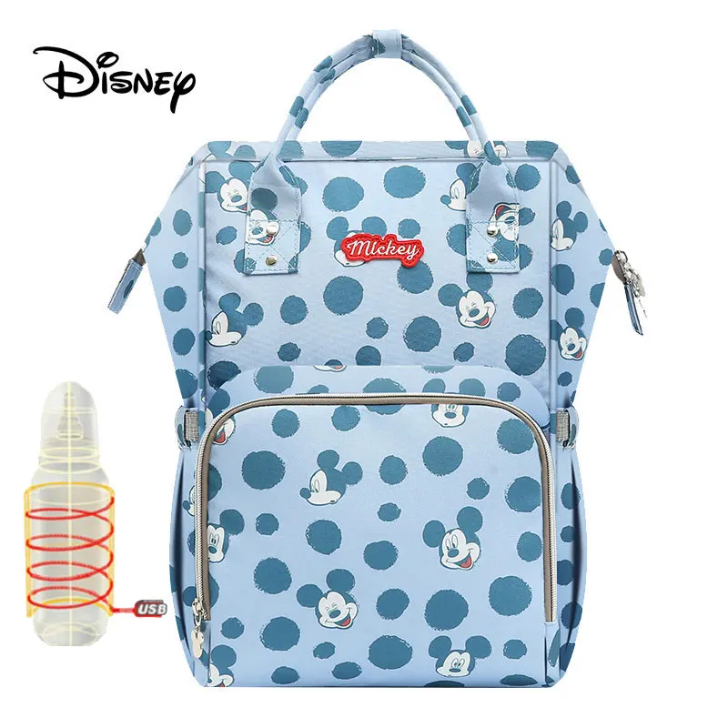 Ink Smile Сумка для подгузников disney, рюкзак, детские сумки для мамы, Микки, Минни, мокрая сумка, модный органайзер для подгузников, USB - Цвет: Ink Smile