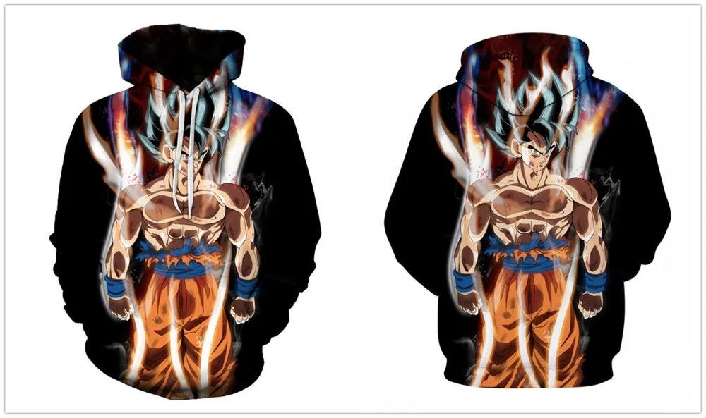Dragon Ball Z Strong Goku 3D пуловер с капюшоном крутой мужской женский спортивный костюм уличная Толстовка Harajuku толстовки с капюшоном размера плюс