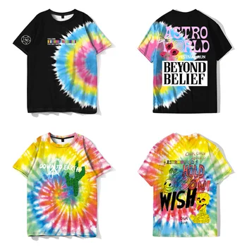 

2020 men T-shirt ASTROWORLD Travis Scott Astroworld Festival Running T-Shirt New Fashion Hip Hop Harajuku Tee Tops Camiseta