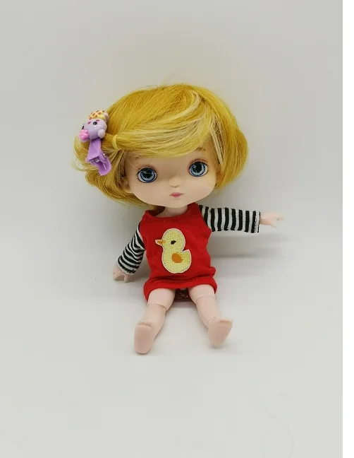16 см куклы как HOLA куклы Обнаженная кукла с макияжем-6 - Цвет: doll and wig dress 2