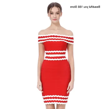 

clothing shoulder Guangzhou jacquard dress rayon bandage dress banquet dress red toast dress for women