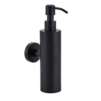 

200ml Wall Mounted Shower Bottle Pump Stainless Steel Shampoo Dispenser Black