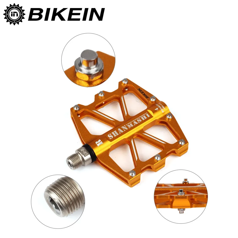 BIKEIN Велоспорт BMX велосипед Алюминий ЧПУ платформа Нескользящие педали MTB педали 4 герметичные подшипники педали горный велосипед запчасти 6 цветов