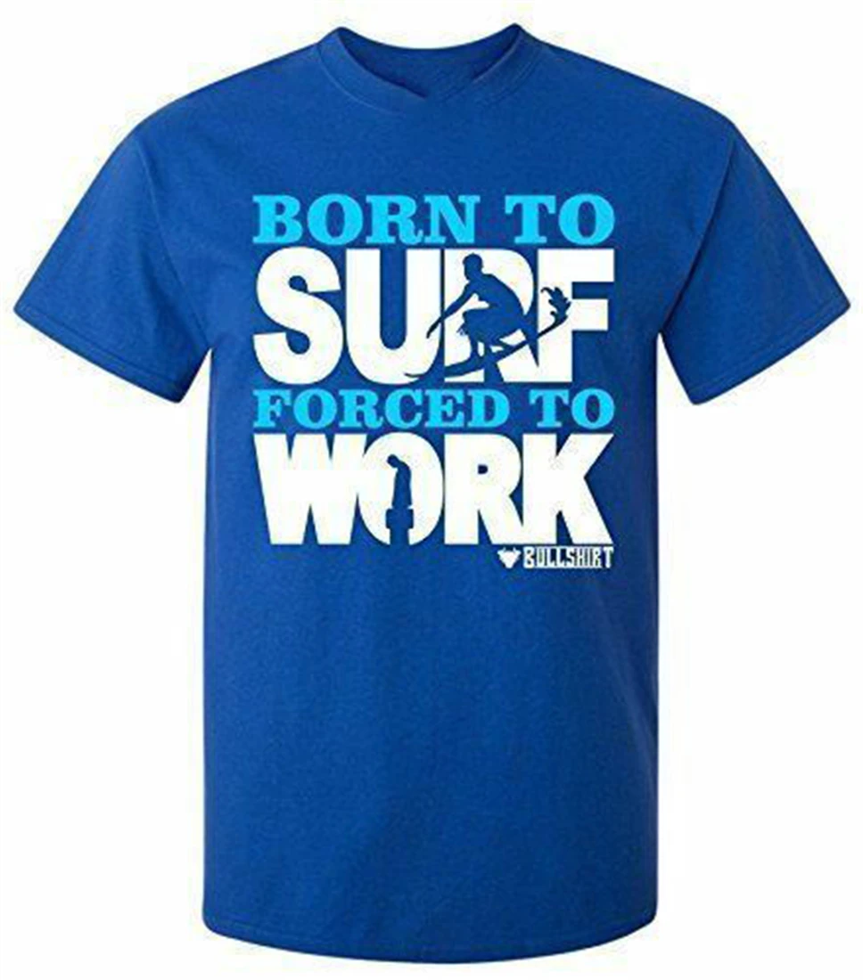 Мужская футболка Born To Surf для работы-Австралия волны Забавный солнечный подарок
