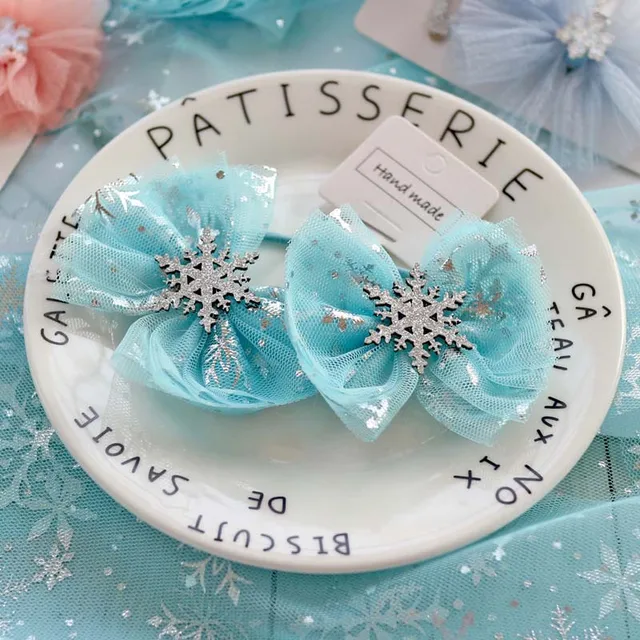 Oaoleer 2PCS/Set Novelty Net Yarn Flowers Elastic Hair Bands for Children Hair Circle Girl Hair Rope Rubber Band Ponytail Tie 10