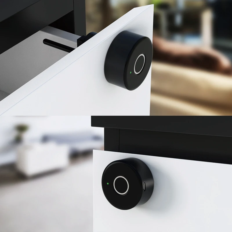 

Electronic Fingerprint Cabinet Lock Triple Drawer Lock Bookcase Office Desk Lock Linkege Table Lock Intelligent Finger Lock