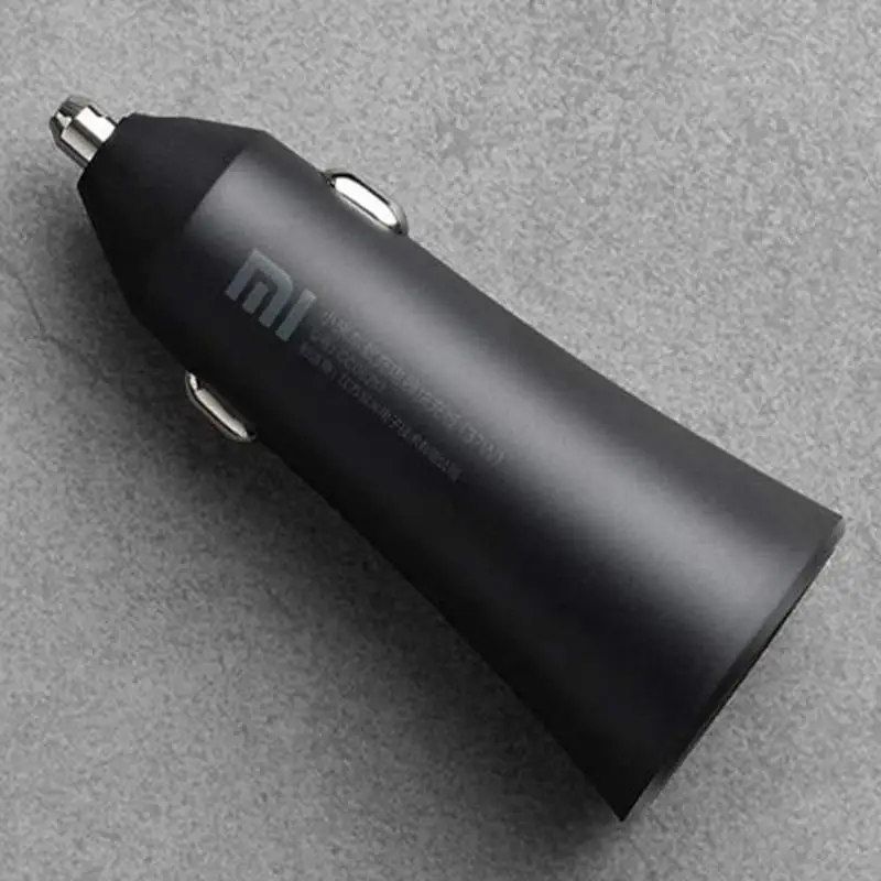 Xiaomi автомобильное зарядное устройство 37W с двумя usb-портами адаптер быстрой зарядки черный