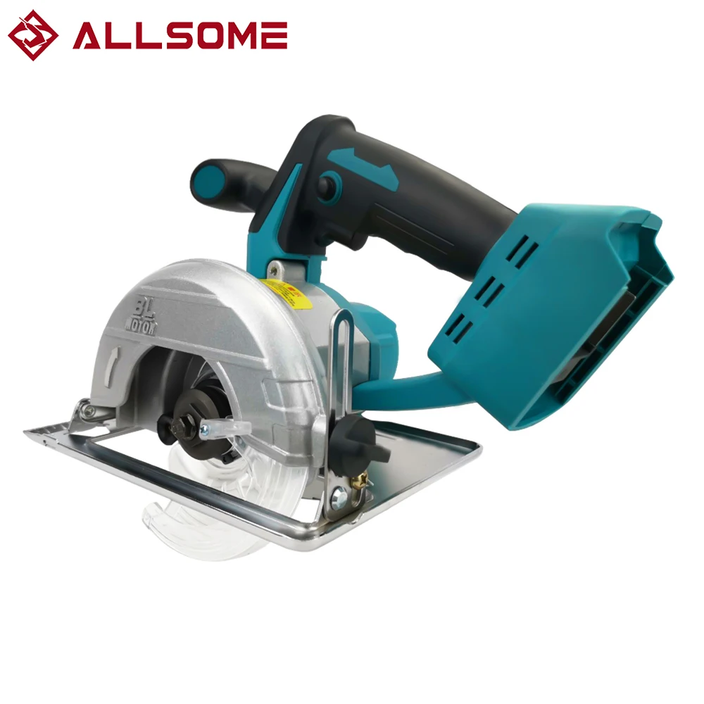 ALLSOME Electric Circular Saw 125mm Saw Blade Brushless Multi-Angle Cutting Suitable For Makita 18v Battery