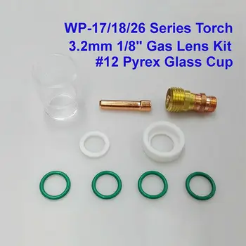 

9pcs/set Heat Glass Gas Lens Collet Insulator For WP-17/18/26 TIG Welding Torch