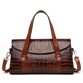 

Crocodile Pattern Crossbody Shoulder Bags for Women 2020 Luxury Handbags Genuine Leather Women Bags Large Capacity Tote Bags