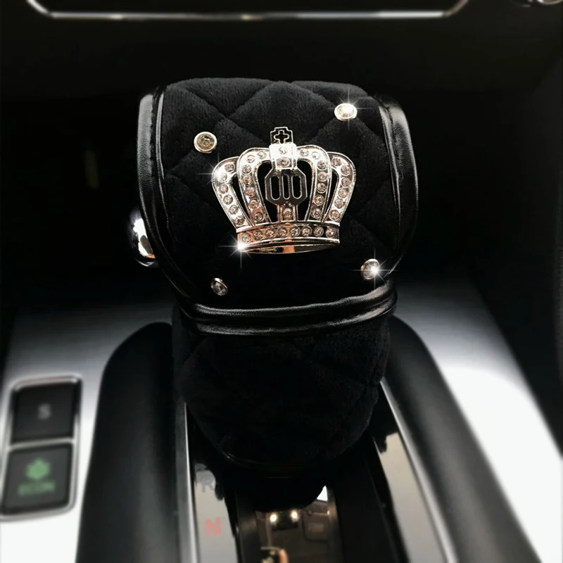 07 Gear Shift Collar Алмазные хрустальные подушки в форме короны мягкий теплый бархатный подголовник шеи подушки под талию авто аксессуары для салона - Цвет: 07 Gear Shift Collar