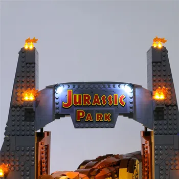 

IN STOCK LED Light set for Jurassic Park T rex Ram Compatible 75936 Rex Rampage Building Blocks Bricks lepinbrick Toys Gifts