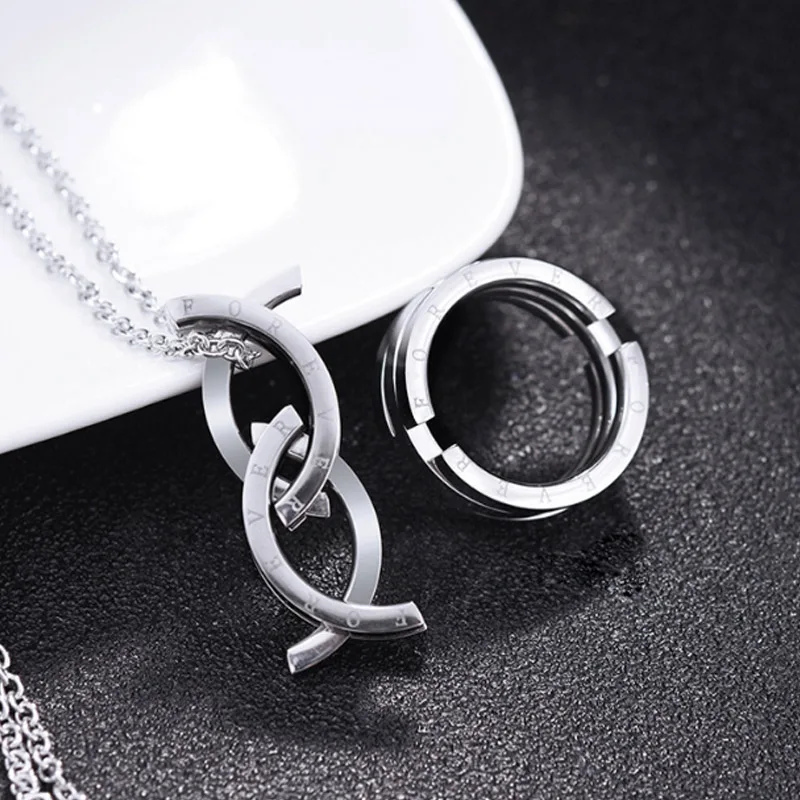 c9b9-silver Модное деформационное волнистое Кольцо love you для мужчин, кольца из нержавеющей стали для Мужчин, Ювелирные изделия для женщин, аксессуары двойного назначения, мужское кольцо - Цвет основного камня: c9b9-silver