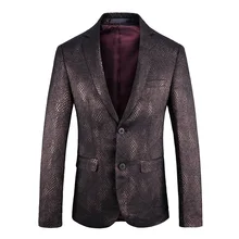 PAULKONTE масштабный узор Мужской пиджак костюм Топ Высокое качество бизнес повседневный тренд дикий один Западный в основном мужской блейзер
