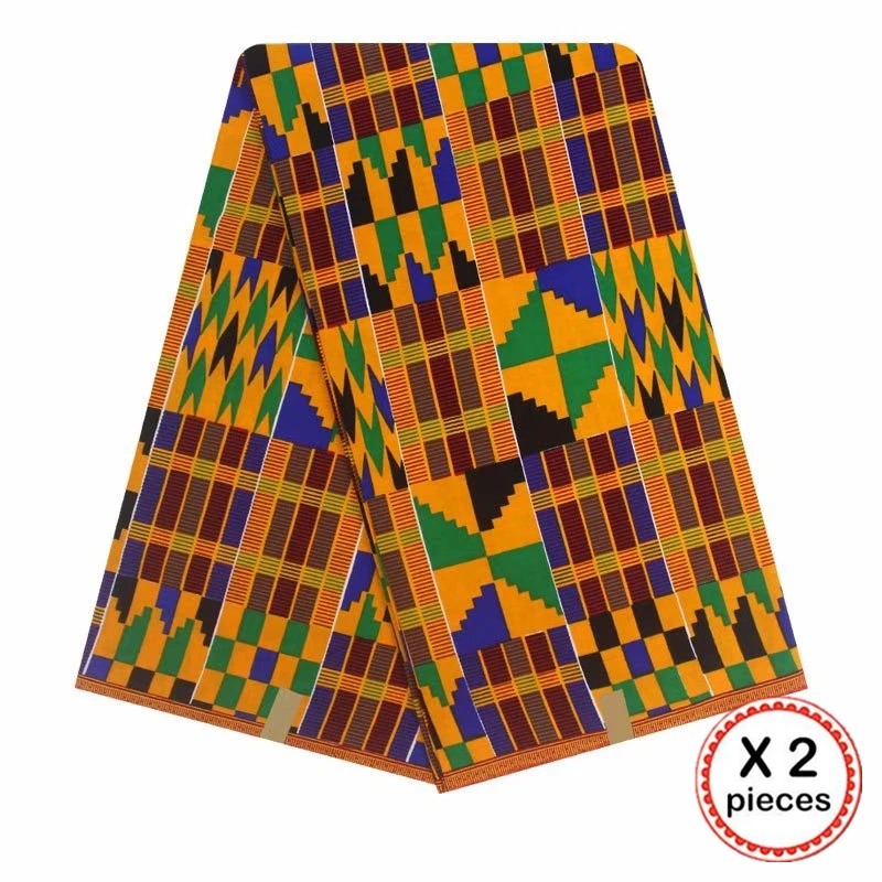 Африканская восковая ткань с принтом Хлопок Шитье Анкара африканская ткань 12 ярдов Нигерия Гана ткань для DIY свадебного платья 91625