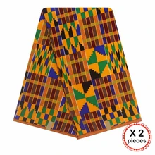 Африканская восковая ткань с принтом Хлопок Шитье Анкара африканская ткань 12 ярдов Нигерия Гана ткань для DIY свадебного платья 91625