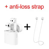 with anti loss strap Xiaomi airdots pro 2 Air2 наушники TWS EJ02JY новейший TWS bluetooth 5,0 крошечная гарнитура+ зарядный чехол для занятий спортом - Цвет: with anti loss strap