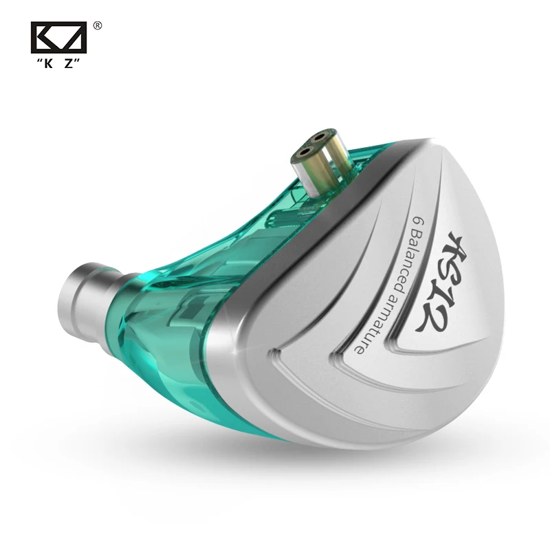Новинка KZ AS12 6BA Внутриканальные наушники HIFI Спортивная гарнитура монитор