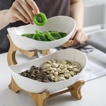 

1Pc Double Layer Fruit Basin Kitchen Vegetable Fruit Cleaning Storage Tray Drain Heighten Bottom Stable(White)