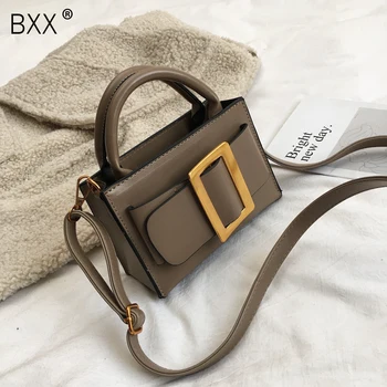

[BXX] Metal Decoration Crossbody Bags For Women 2020 PU Leather Purses and Handbags New Ladies Shoulder Messenger Bag HM864