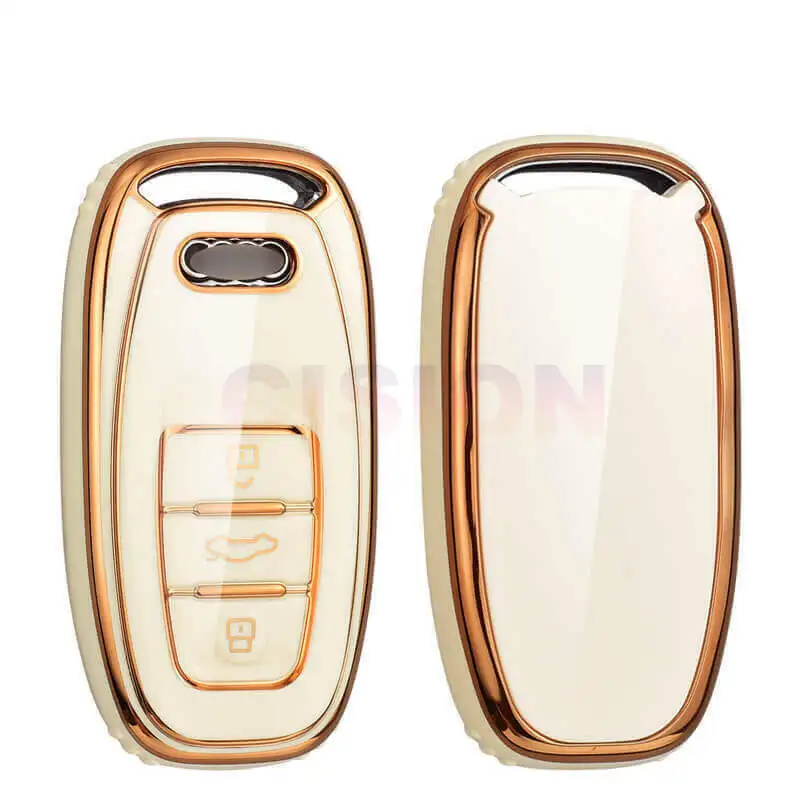 Custodia/cover per Chiave/telecomando per Audi A1 A3 A4 A5 A6 A7 A8 Quattro Q3 Q5 Q7 2009 ~ 2015 - H9db92966bfc0480083f3c4ec19b50d14v