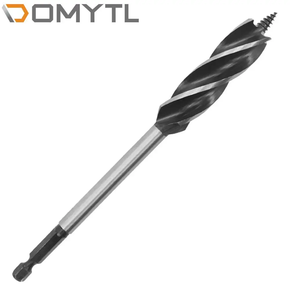 Three-point Woodworking Drill Bit Perforating Support Drill Electric Drill Rotary Head Wood Plank Hole Special 10-18mm special woodworking support drill three piece hexagonal shank hole opener four slot four blade woodworking drill bit