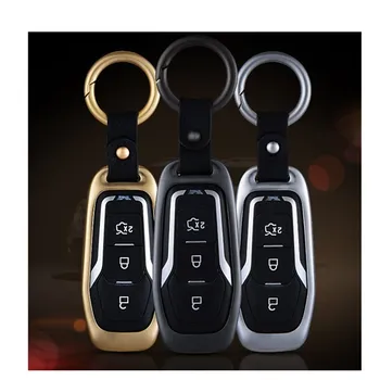 

car aluminum alloy key case for ford edge Explorer Taurus Mondeo 2013 2015 2016 2017 auto styling
