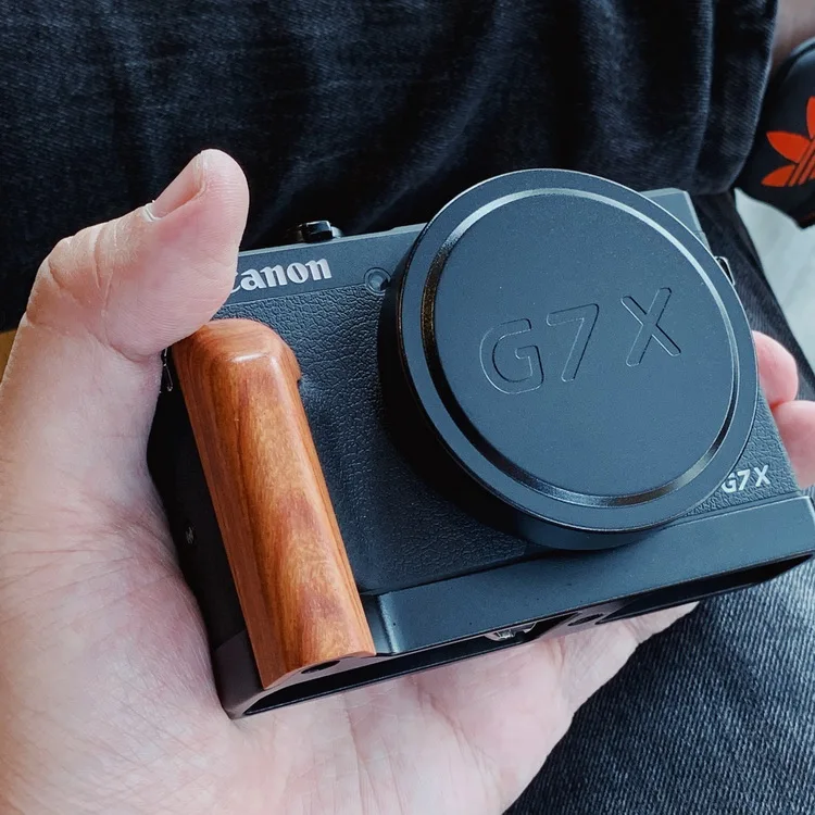 Деревянная рукоятка для рук с алюминиевой основой Кронштейн для Canon G7X G7XM3 G7XM2