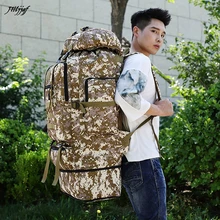 Большой емкости 100л рюкзак камуфляж Открытый Туризм Кемпинг рюкзаки водонепроницаемый Оксфорд путешествия рюкзак сумка спортивный рюкзак