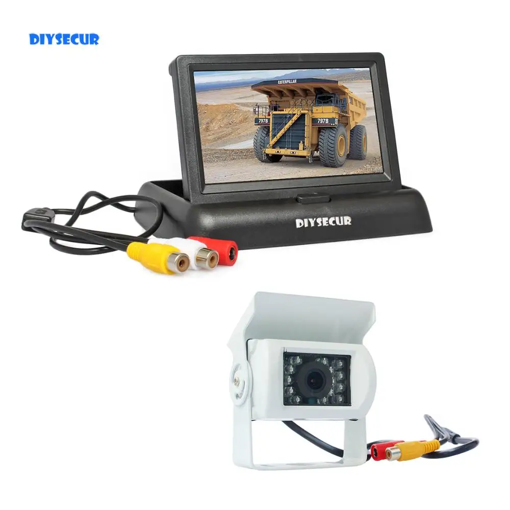 DIYSECUR 4 3 "складной монитор заднего вида Автомобильный Монитор