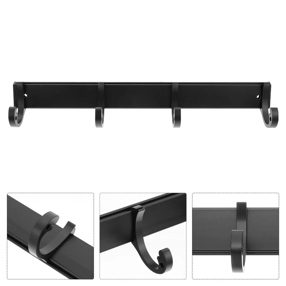 Wall Mounted Hanger Heavy Duty Coat and Hat Hook Rail with 4 Hanging Hooks | Обустройство дома