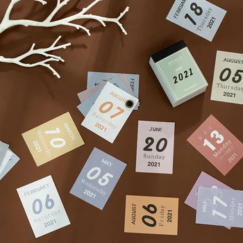 

2021 calendar The New Mini Desk calendar for school schedule 2020 2021 office supplies planner Paper Tearable