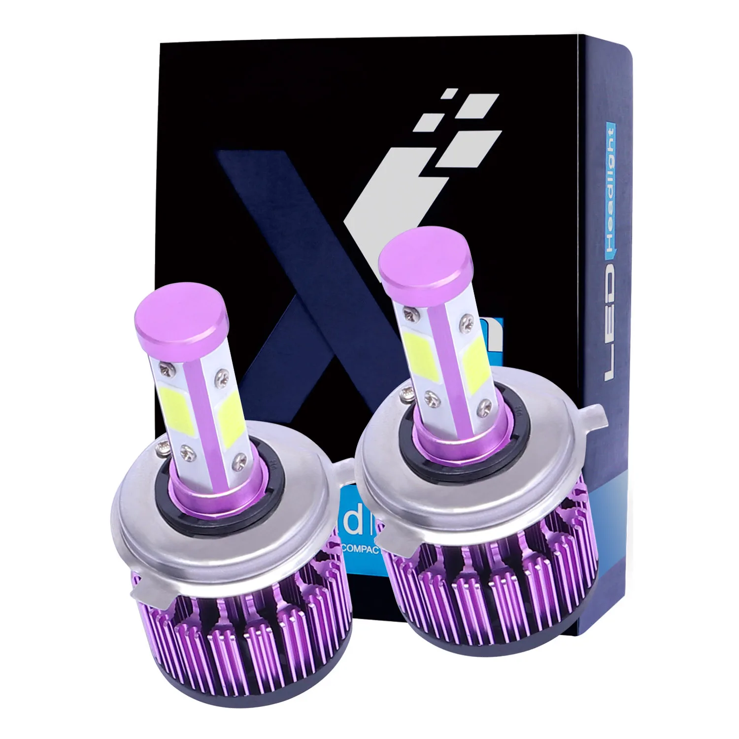 4 Sides H4/hb2/9003 LED Headlight Bulb H11 H4 HB3 9005 HB4 9006 H13 H11 H8 9004 9007 LED Bulb Canbus 100W 16000LM 6000K 12V 24v