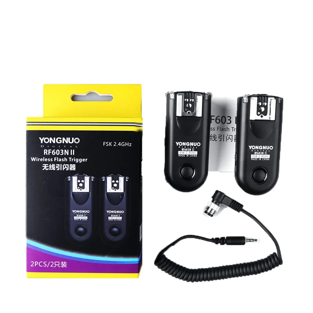 New designed Yongnuo RF-603II N3, RF603 ii RF 603 Flash Trigger 2 Transceivers for Nikon D90/D5000/D3100/D3200/D7000//D5100/D600