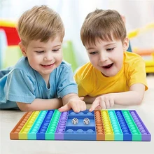 Jouets sensoriels de grande taille, fossette Simple, Push It, arc en ciel, jeu d'échecs, anti Stress pour adultes, jeux de société de Table