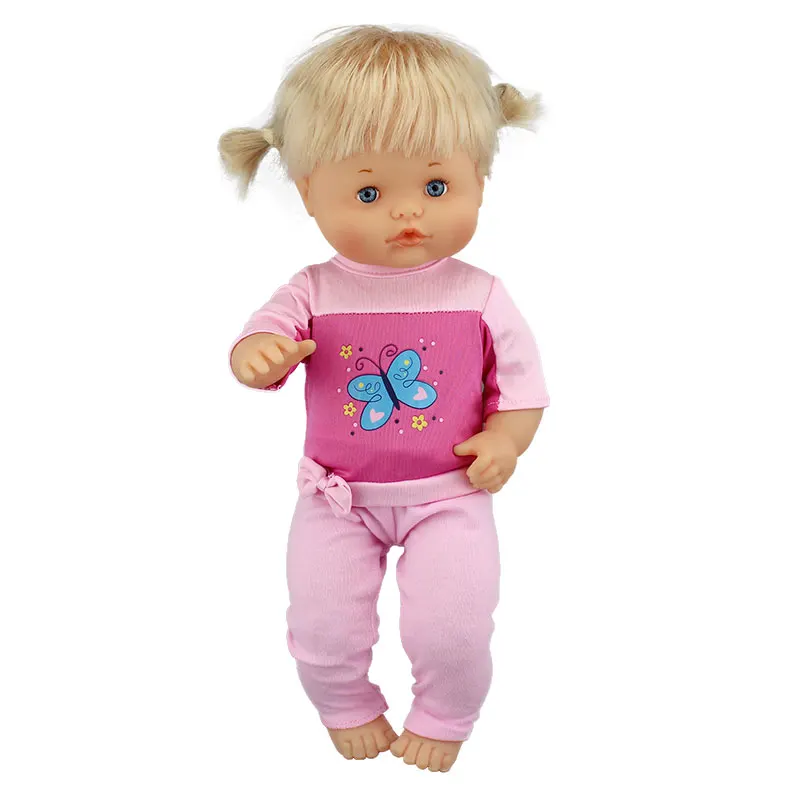 Новая многократная стильная одежда подходит 40 см 41 см кукла Nenuco Ropa y su Hermanita фиолетовая футболка с длинными рукавами в фиолетовый горошек брюки со шляпой