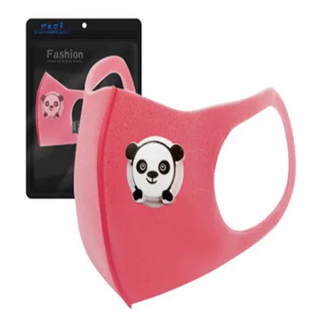 

Cute Cotton 3D Safety Protection Face Mask Toddler Eco-Friendly Washable With Valve Mask For Baby Kids