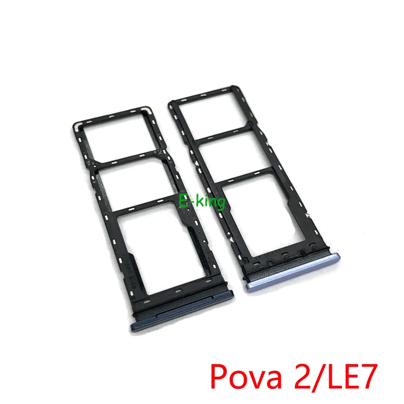 Sim Card Slot Tray Holder Sim Card Reader Socket for Tecno Pova 2 3 4 5 Neo LD7 LE6 LE7 LG7n LH7n phone sim tray holder