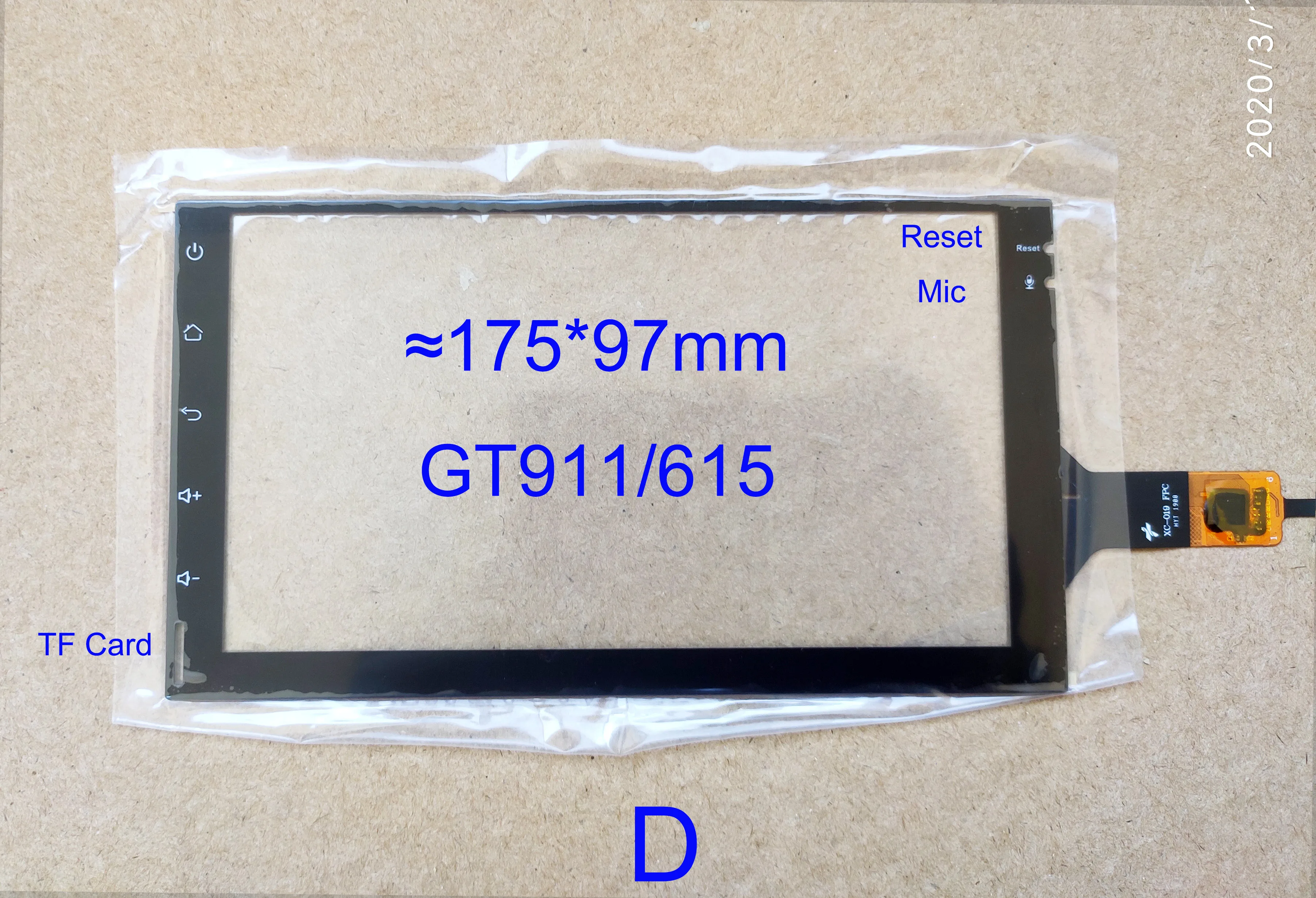 digitalizadores, 174x100mm, 6pin, GT615, LXH820-150-FPC, LXH-TPC0037-677-V3 H,